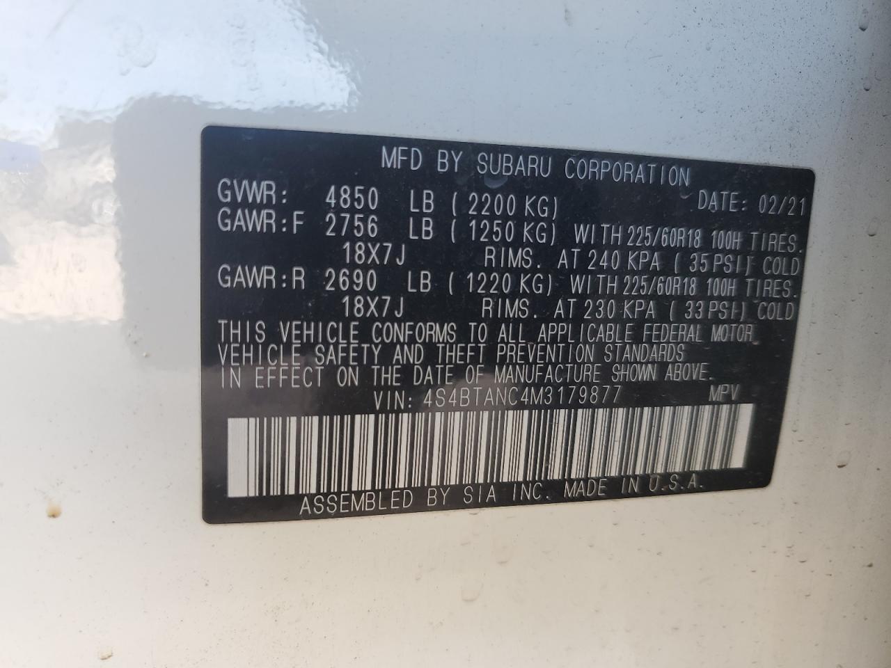 2021 Subaru Outback - Image 15