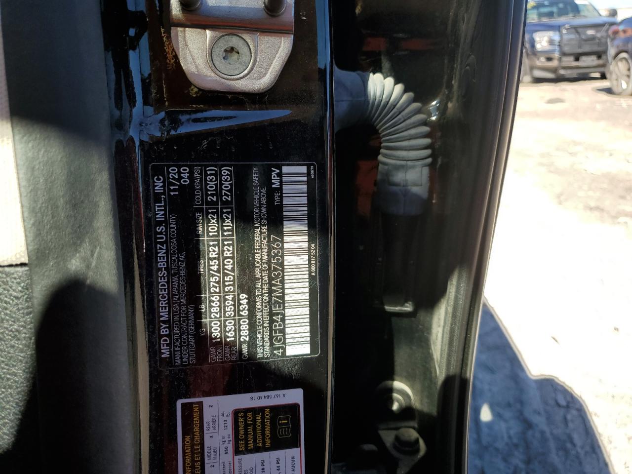 2021 Mercedes-Benz Gle 350 VIN: 4JGFB4JE7MA375367 Lot: 78982394