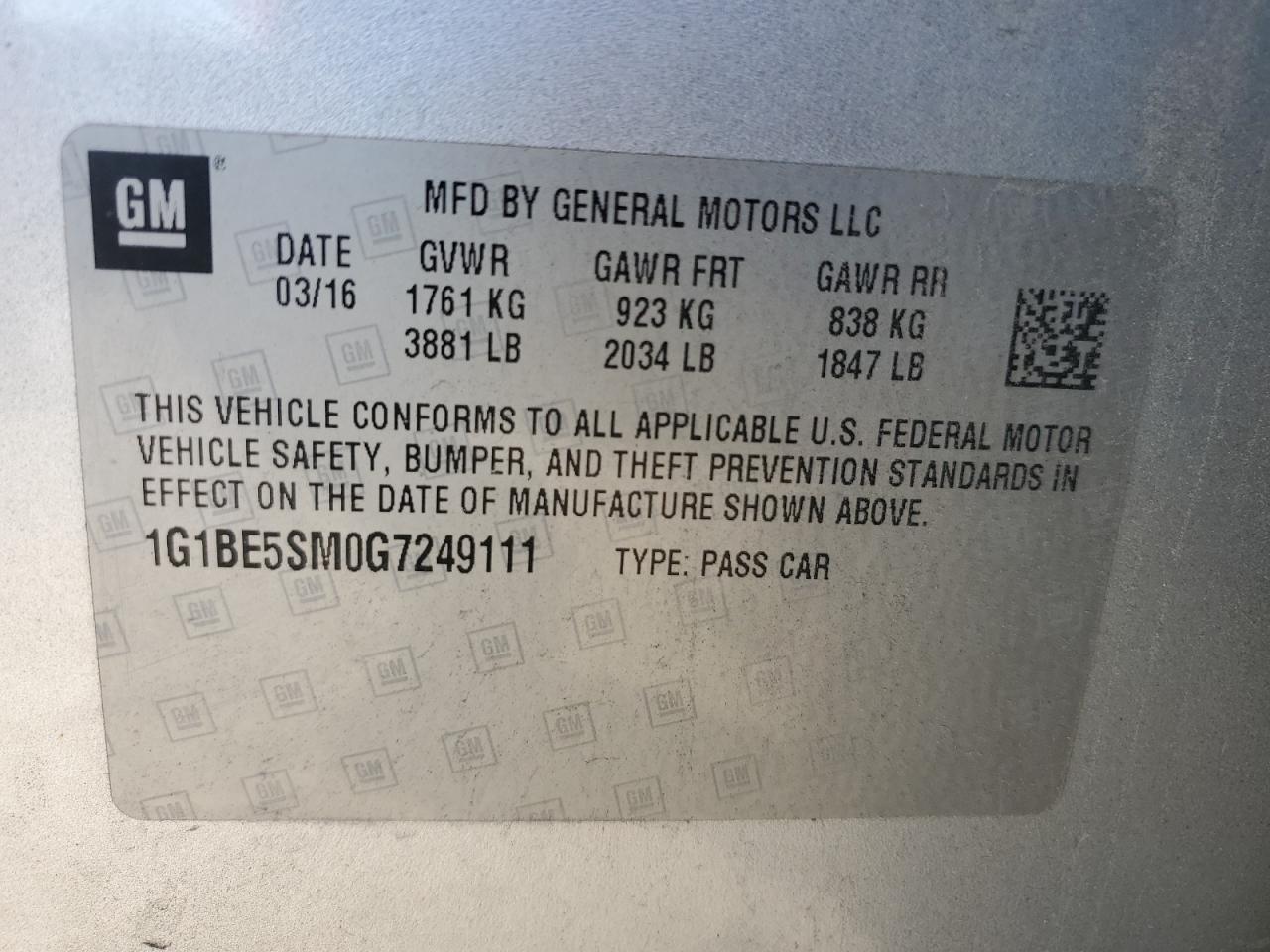 2016 Chevrolet Cruze - Image 12