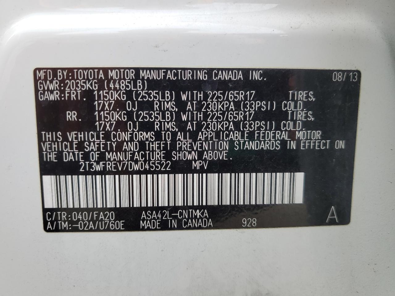 2013 Toyota RAV 4 - Image 15