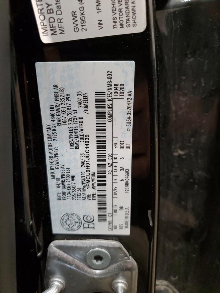 1FMCU9H91JUC14039 FORD ESCAPE 2018