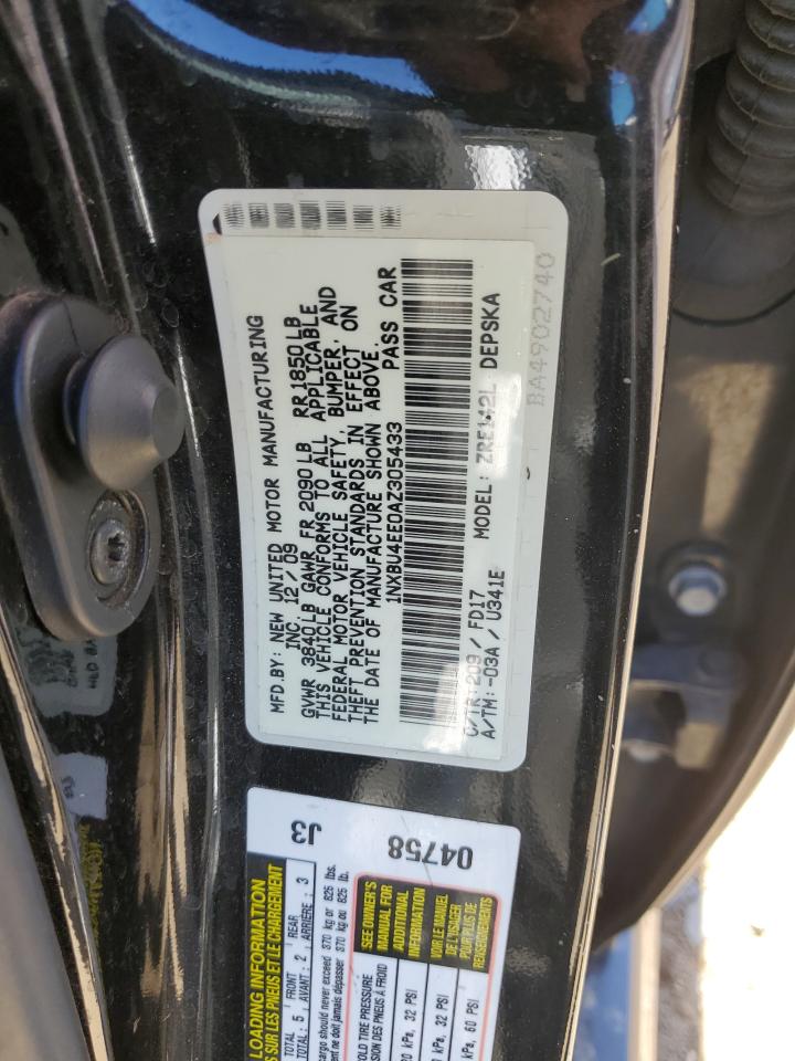 2010 Toyota Corolla Base VIN: 1NXBU4EE0AZ305433 Lot: 78748724