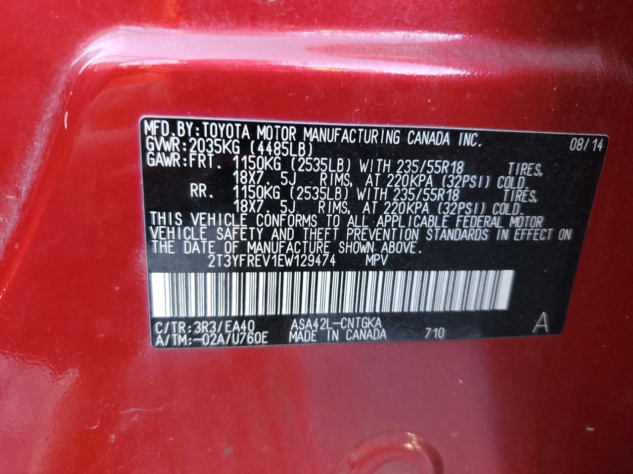 2014 Toyota RAV 4 - Image 13