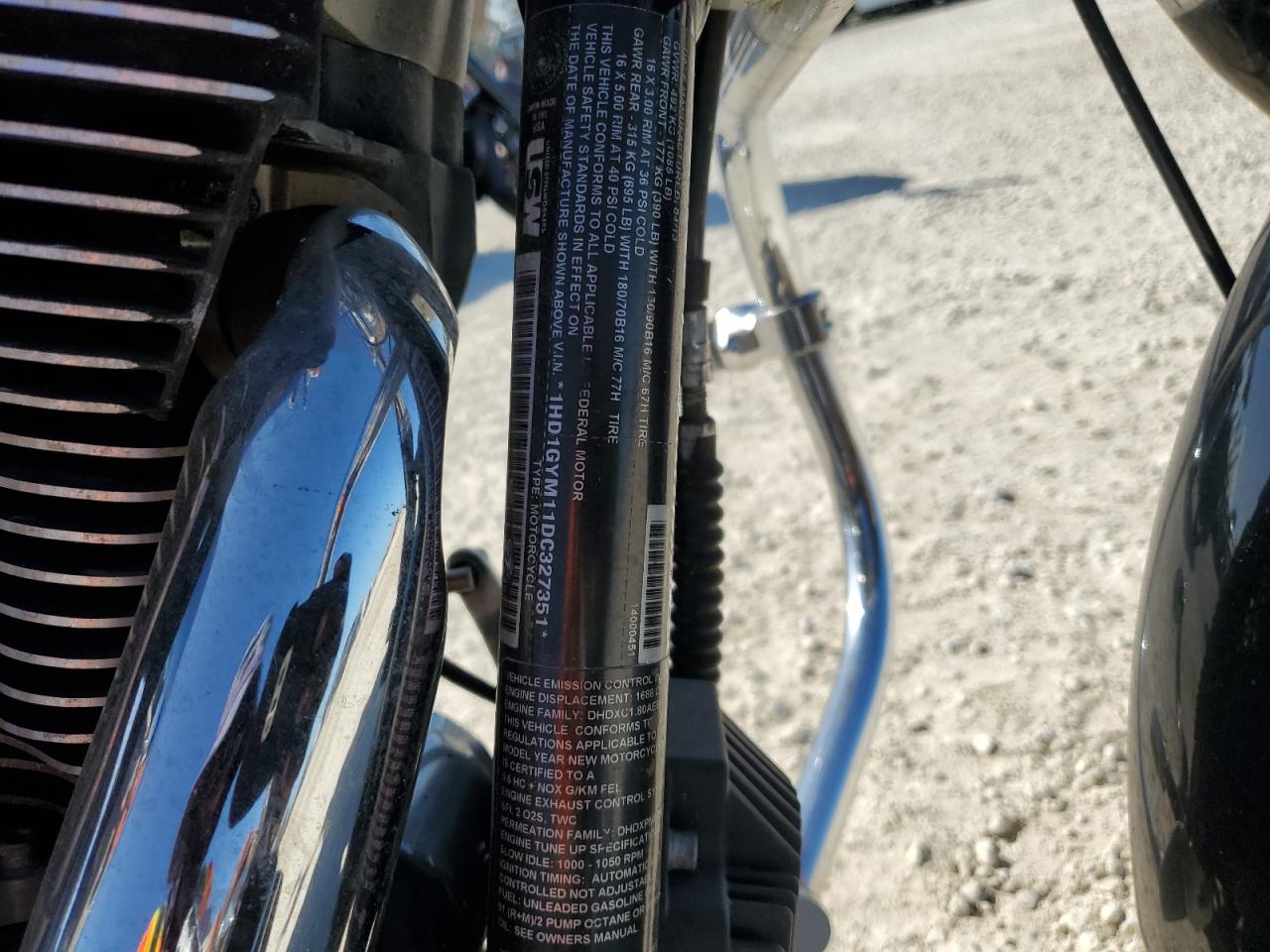 2013 Harley-Davidson Fxdf Dyna Fat Bob VIN: 1HD1GYM11DC327351 Lot: 79005624