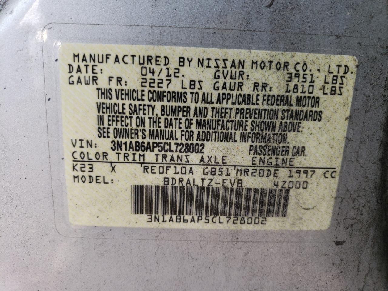 2012 Nissan Sentra - Image 13