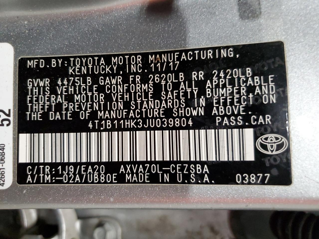 2018 Toyota Camry - Image 13