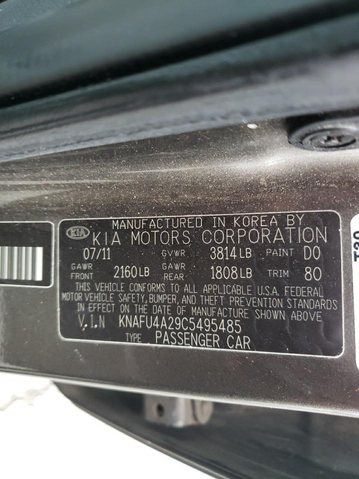 2012 Kia Forte Ex VIN: KNAFU4A29C5495485 Lot: 81971554