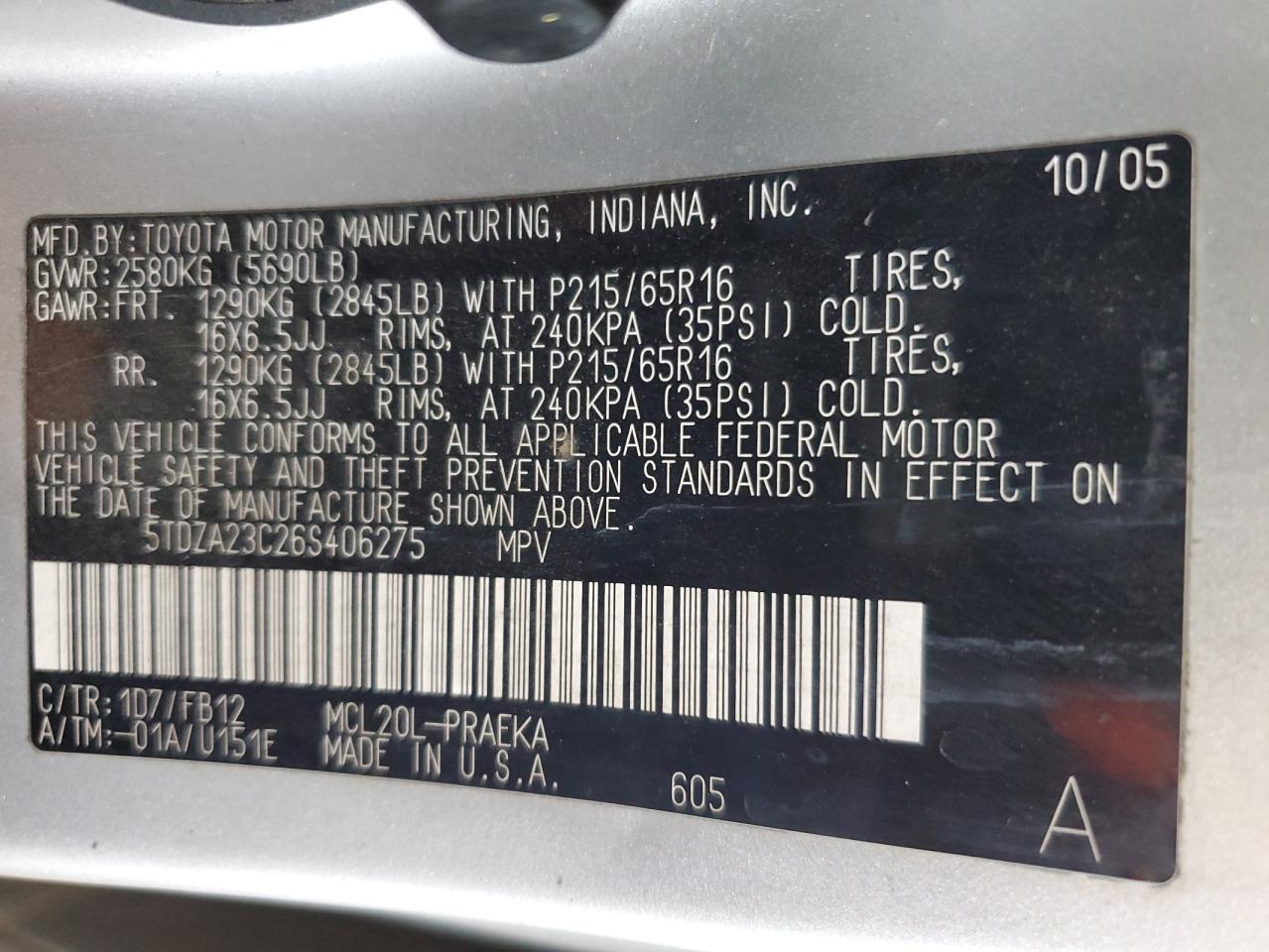 2006 Toyota Sienna - Image 13