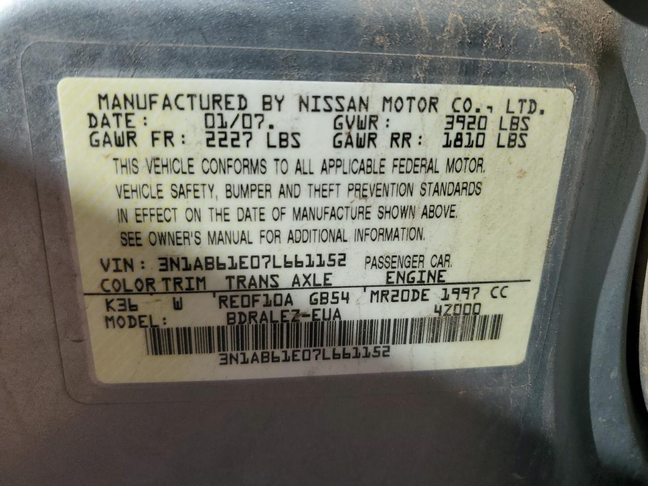 2007 Nissan Sentra - Image 12