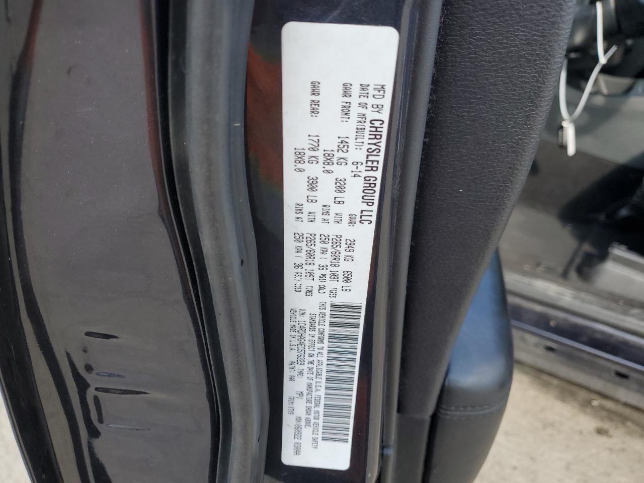 2014 Dodge Durango Sxt VIN: 1C4RDHAG4EC576329 Lot: 78257464