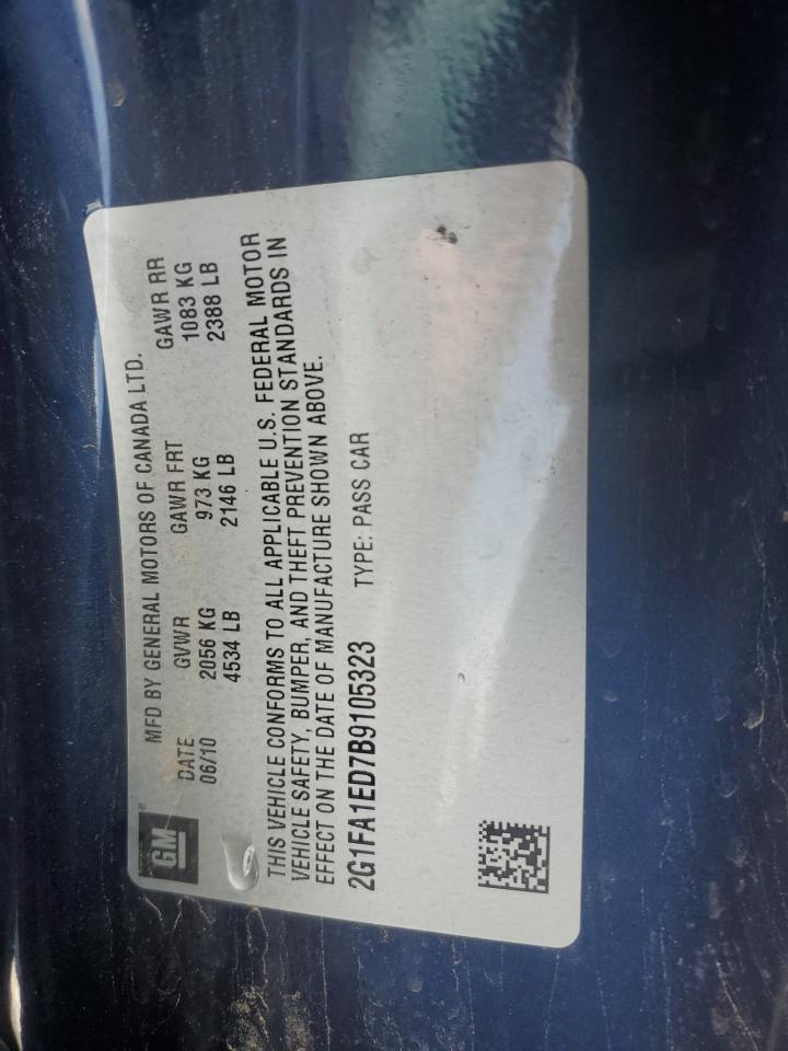 2011 Chevrolet Camaro Ls VIN: 2G1FA1ED7B9105323 Lot: 82827284