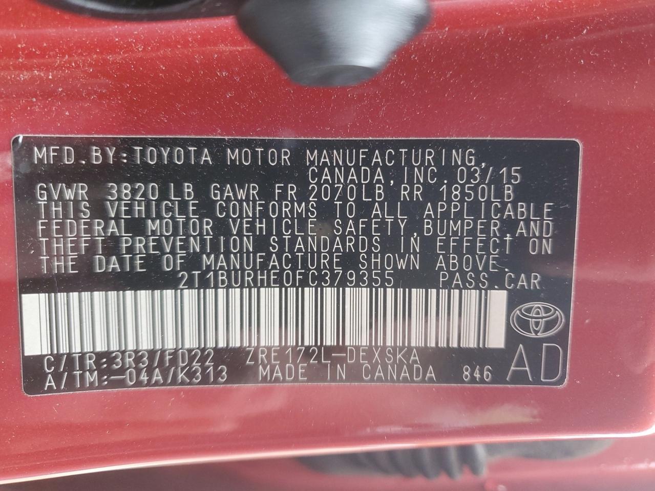 2015 Toyota Corolla - Image 13
