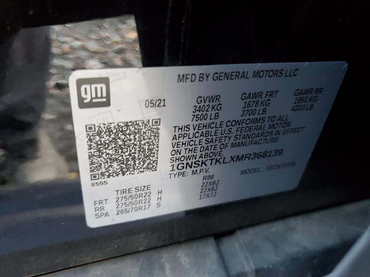 1GNSKTKLXMR368139 2021 CHEVROLET TAHOE - Image 13