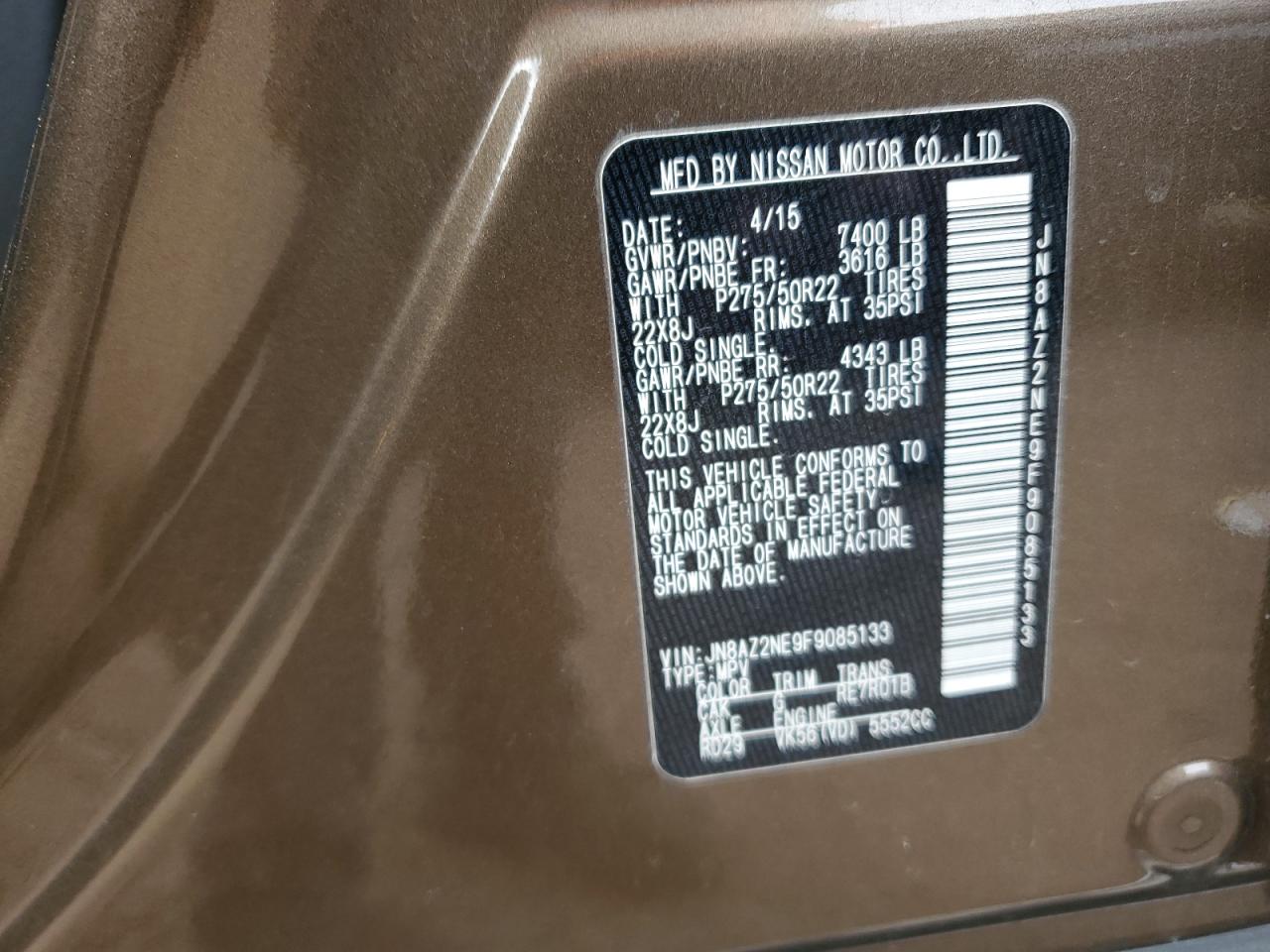 2015 Infiniti QX80 - Image 14