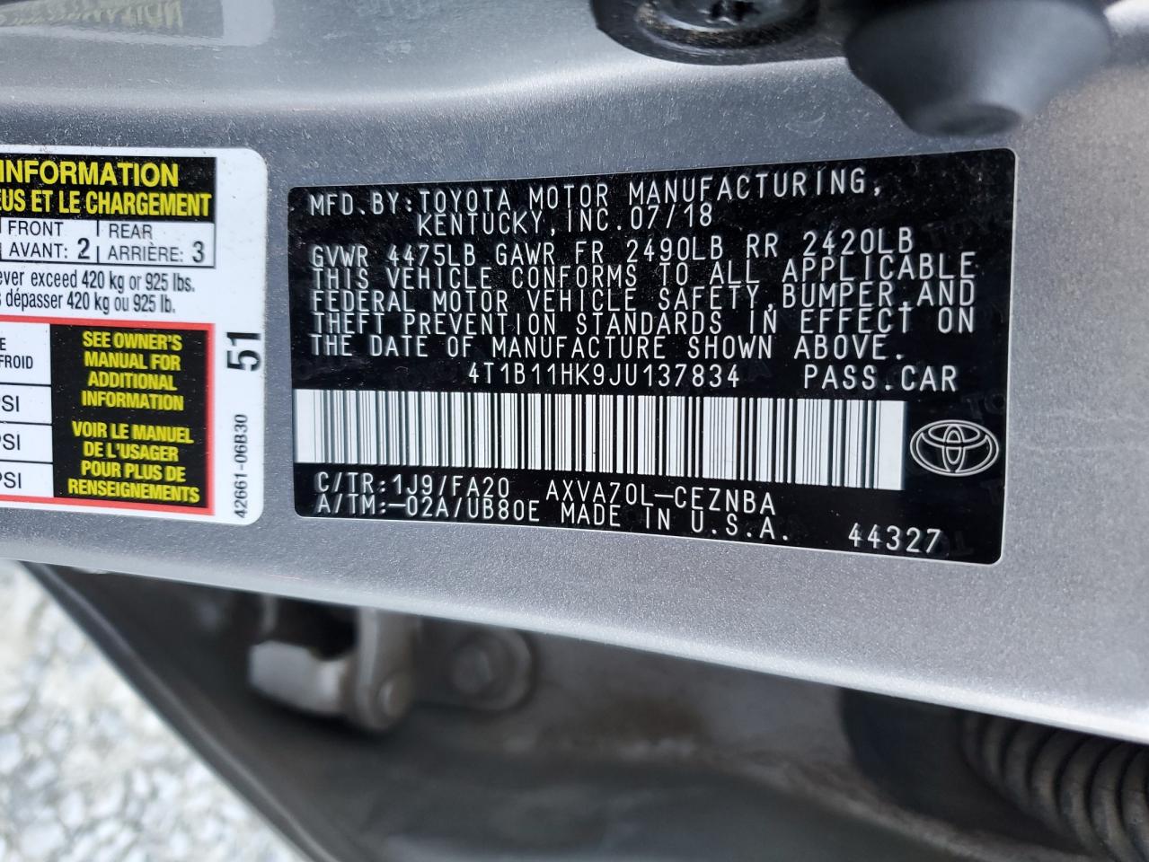 2018 Toyota Camry - Image 14