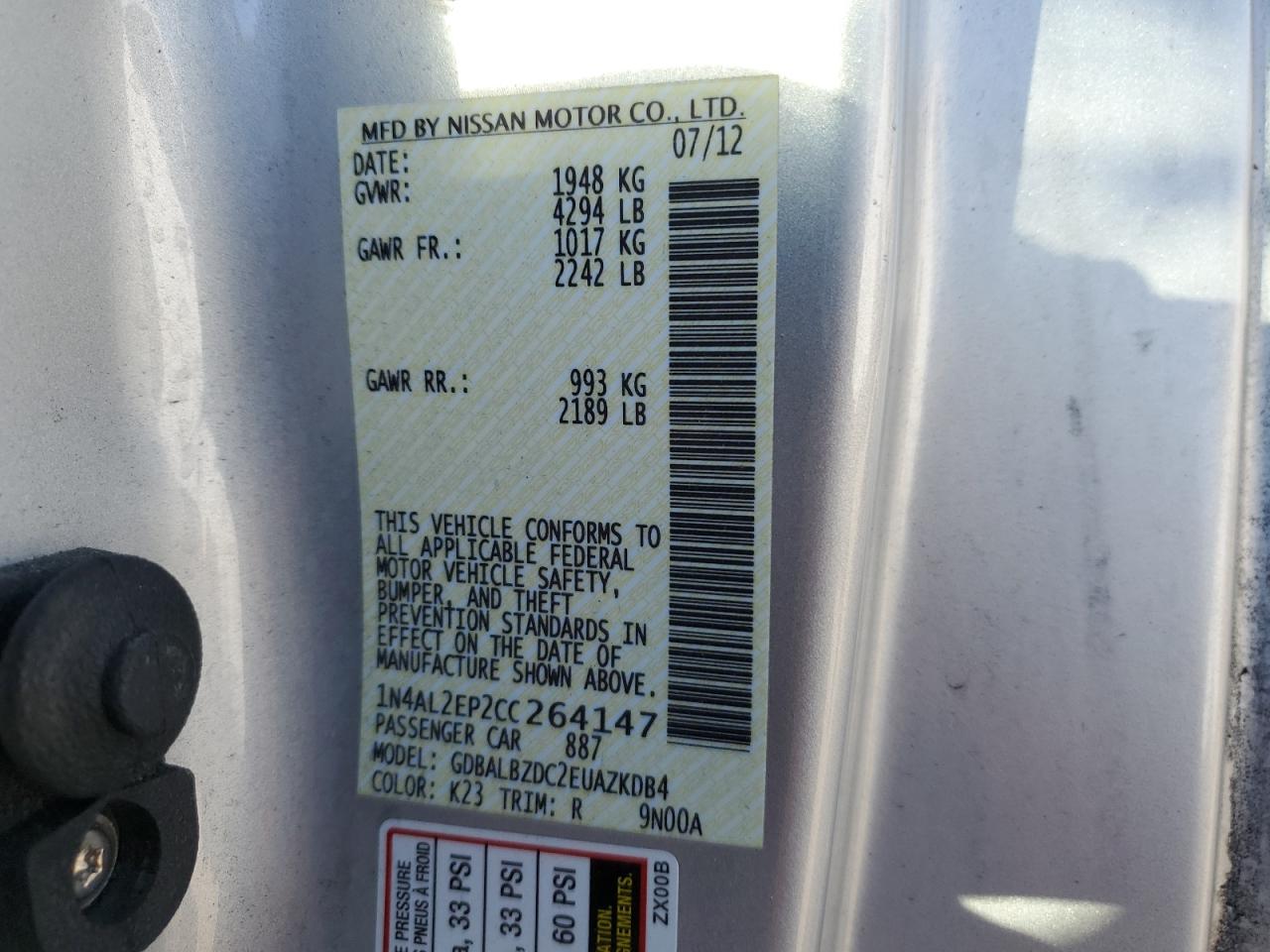 2012 Nissan Altima - Image 14