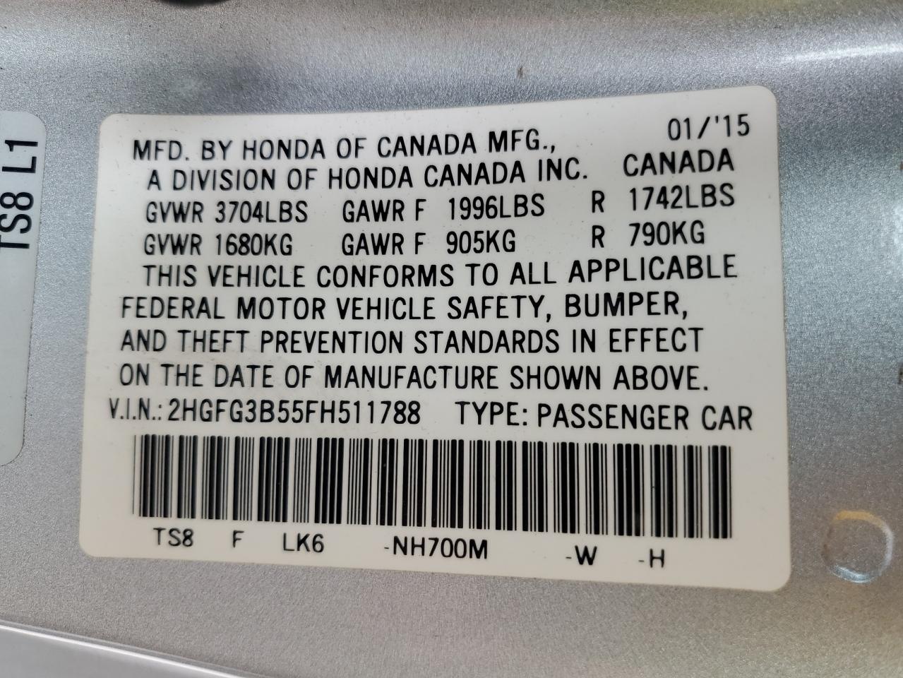 2015 Honda Civic - Image 14