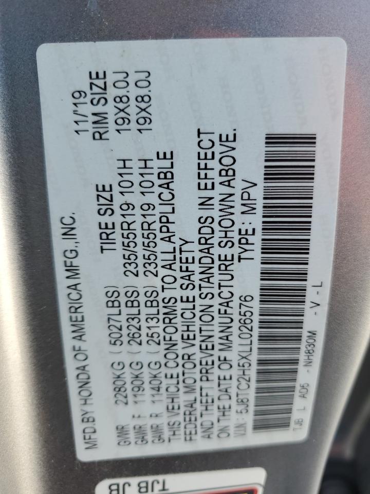 2020 Acura Rdx Technology VIN: 5J8TC2H5XLL026576 Lot: 82142854