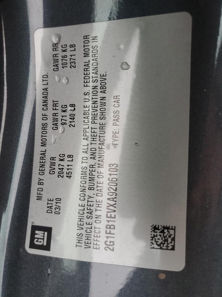 2010 Chevrolet Camaro Lt VIN: 2G1FB1EVXA9206103 Lot: 78295724