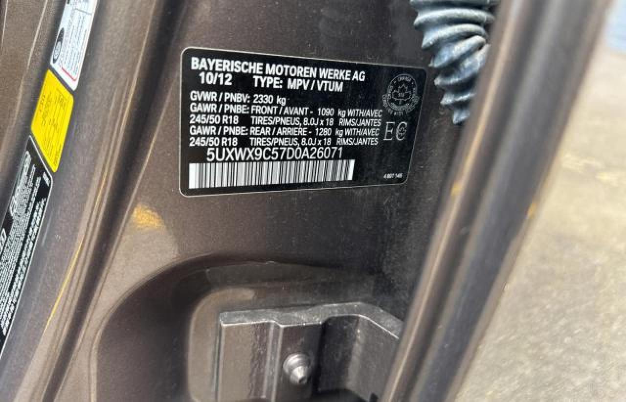 2013 BMW X3 xDrive28I VIN: 5UXWX9C57D0A26071 Lot: 82192604