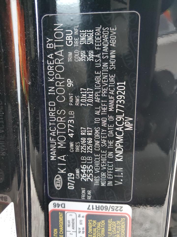 2020 Kia Sportage Lx VIN: KNDPMCAC9L7739201 Lot: 82098614