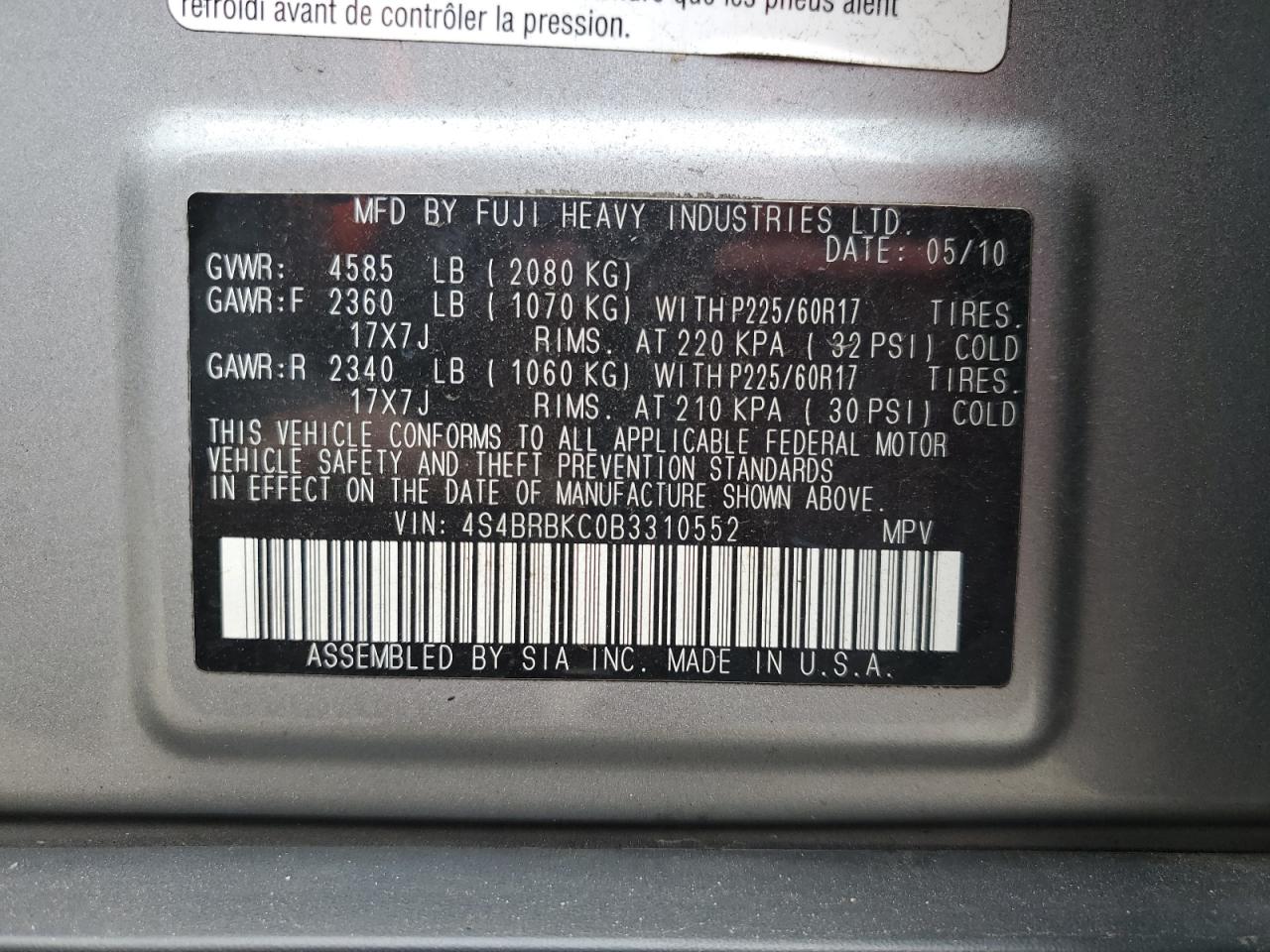 2011 Subaru Outback - Image 12