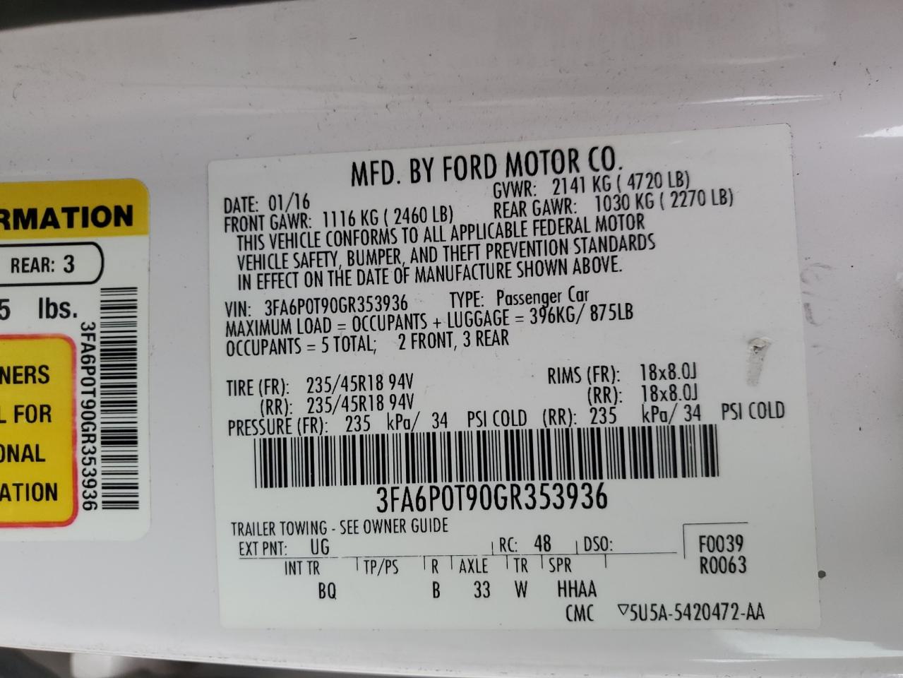2016 Ford Fusion - Image 12
