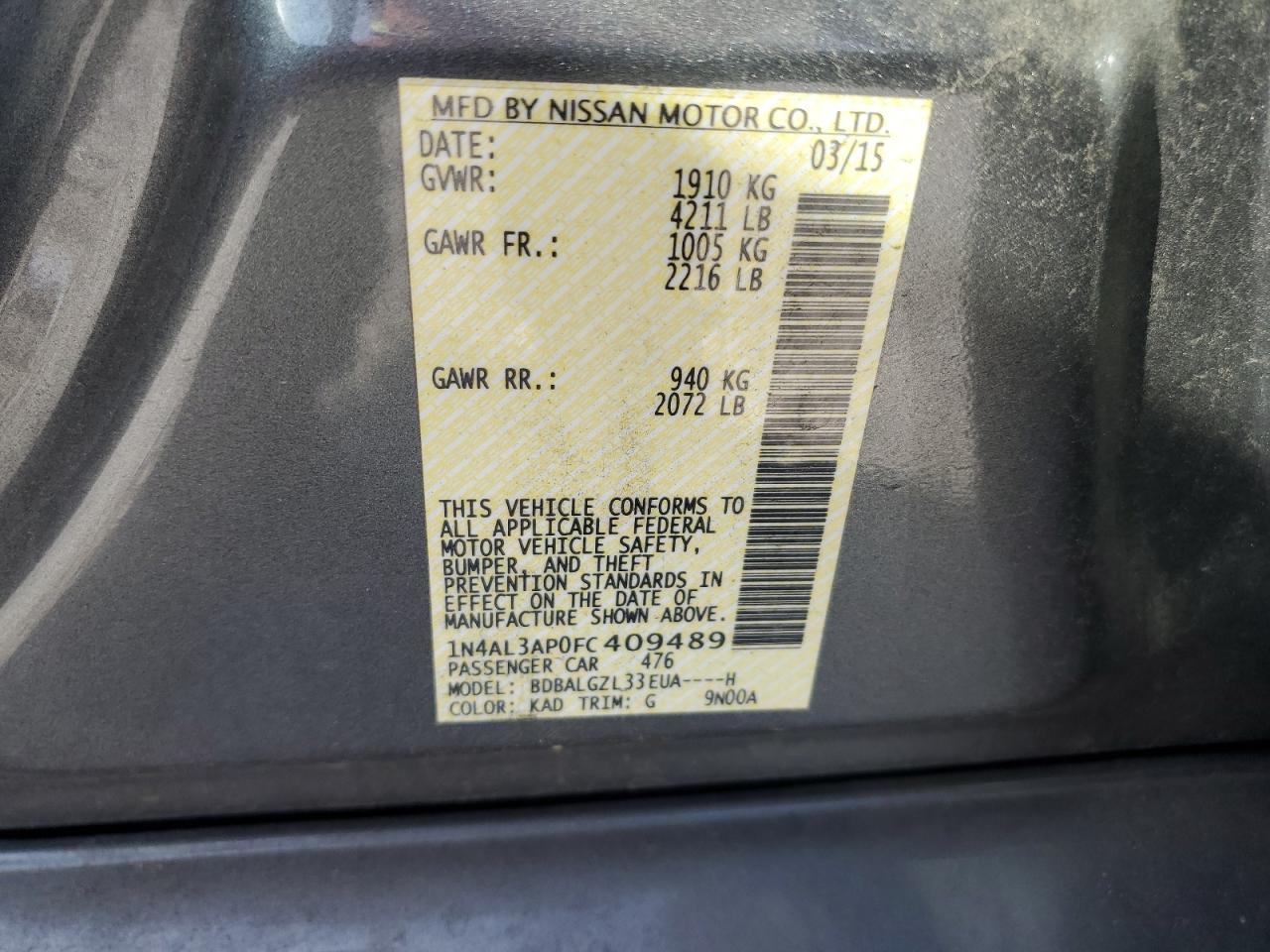 2015 Nissan Altima - Image 12