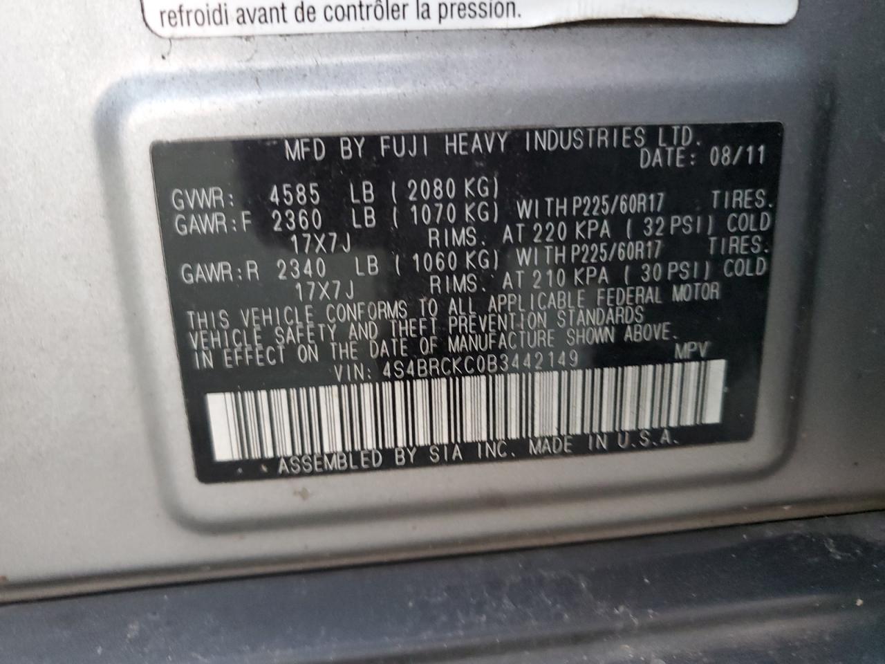 2011 Subaru Outback - Image 13