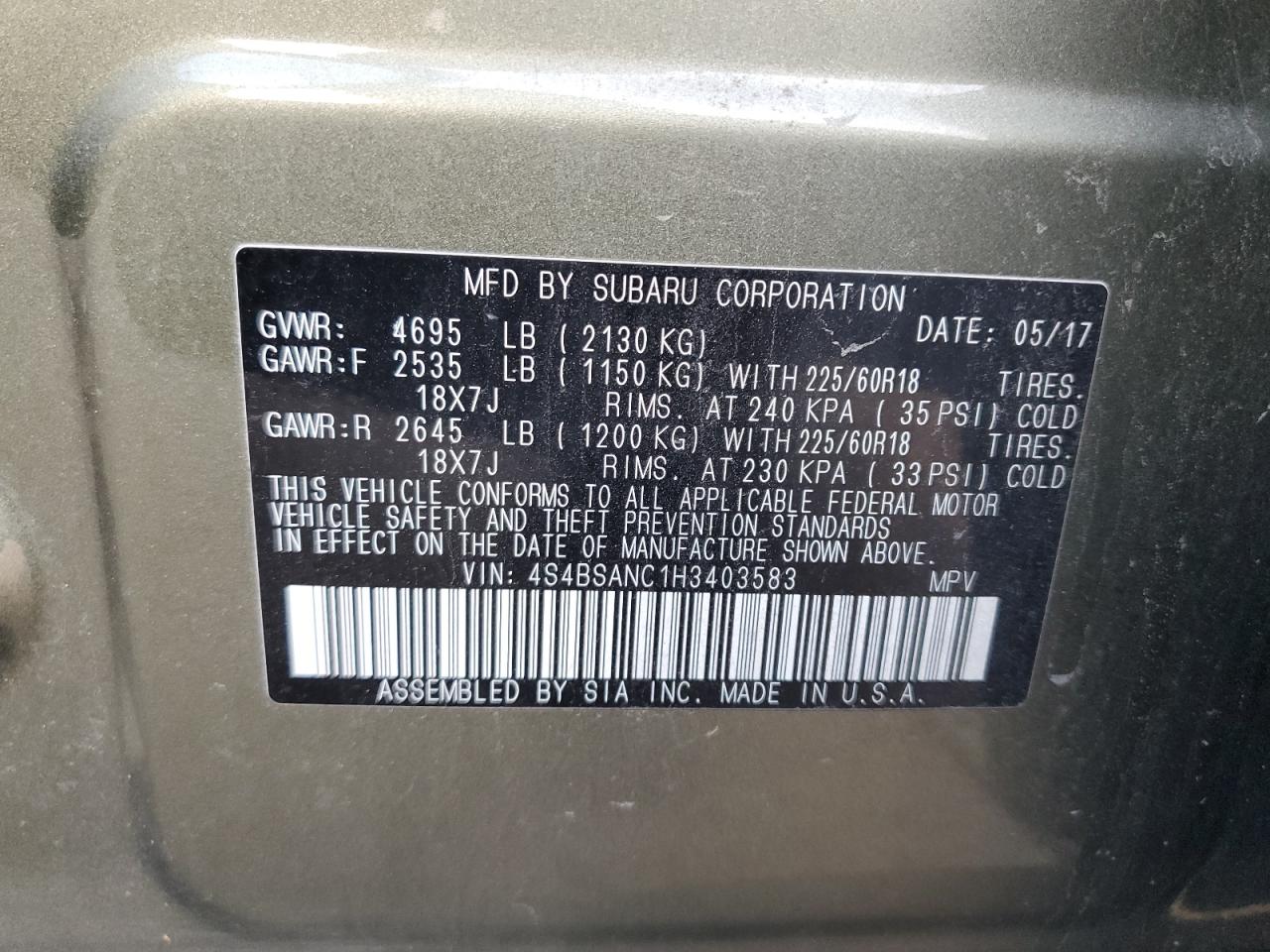 2017 Subaru Outback - Image 15