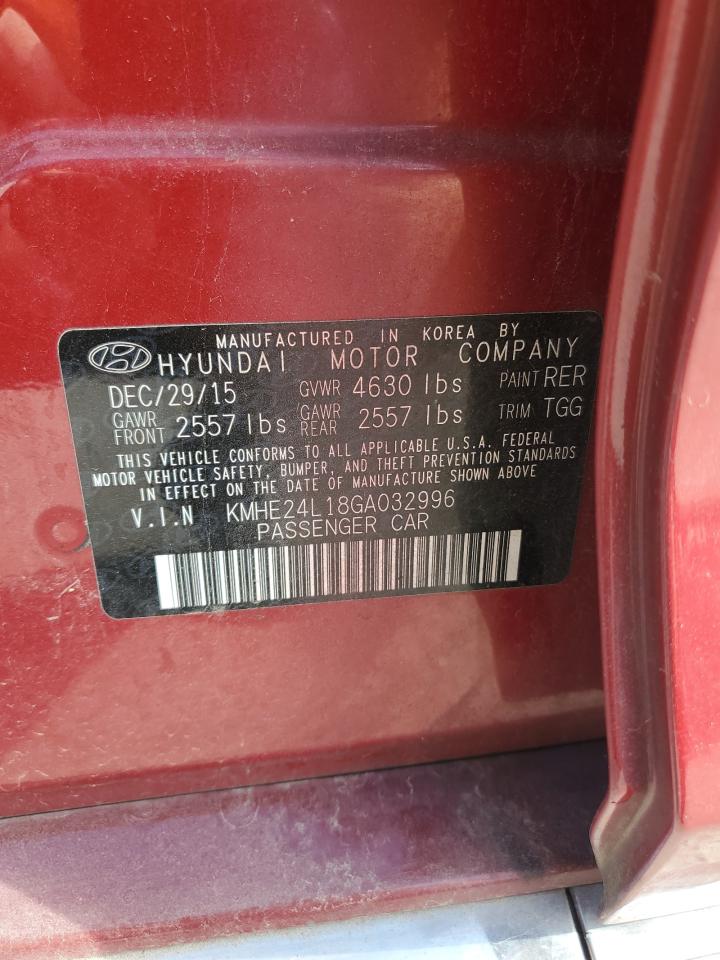 VIN KMHE24L18GA032996 2016 HYUNDAI SONATA no.13