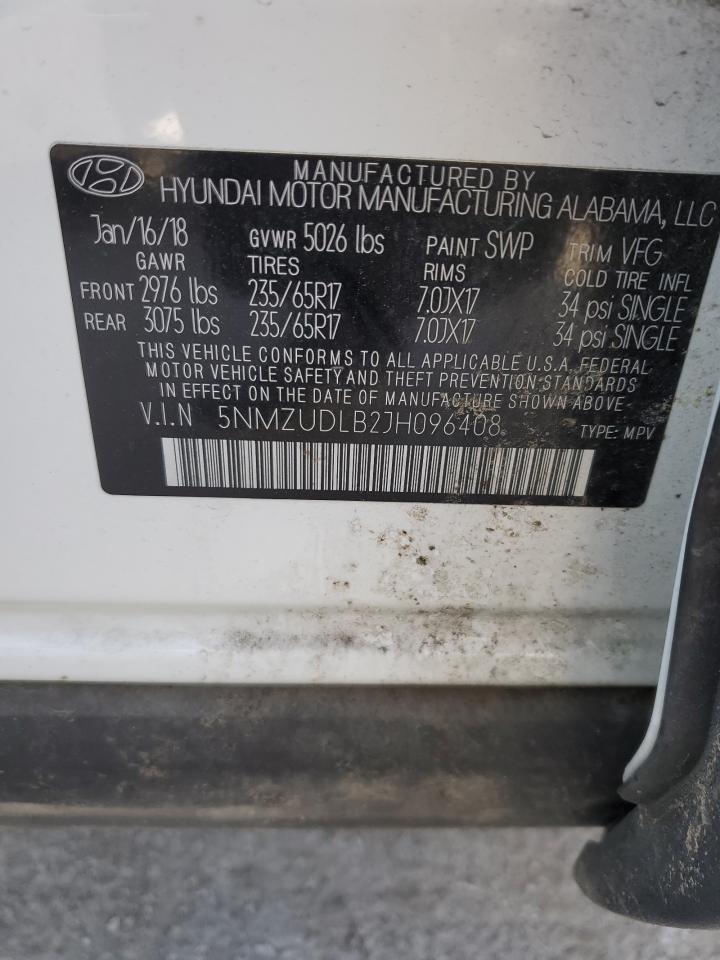 5NMZUDLB2JH096408 2018 HYUNDAI SANTA FE - Image 15