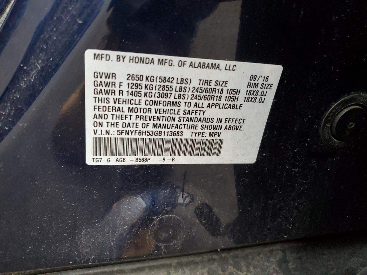 2016 Honda Pilot - Image 12