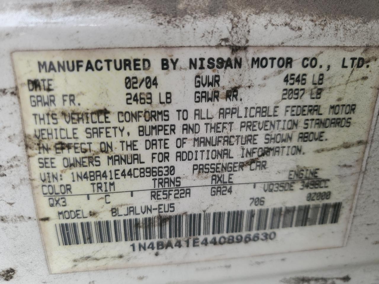 2004 Nissan Maxima - Image 12