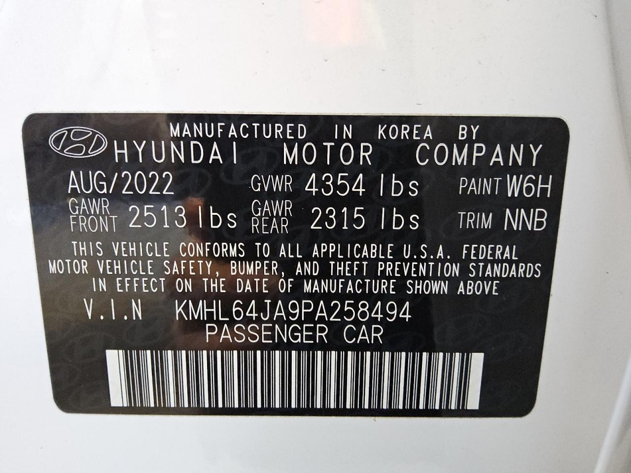 2023 Hyundai Sonata Sel VIN: KMHL64JA9PA258494 Lot: 80663804