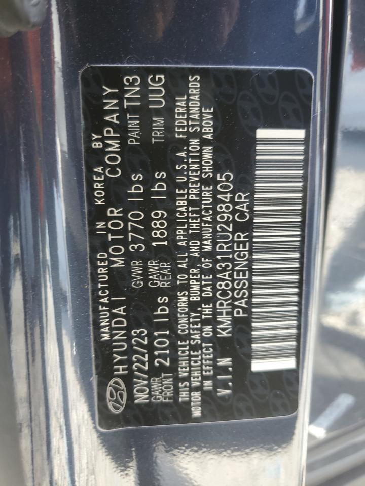 2024 Hyundai Venue Sel VIN: KMHRC8A31RU298405 Lot: 81906824