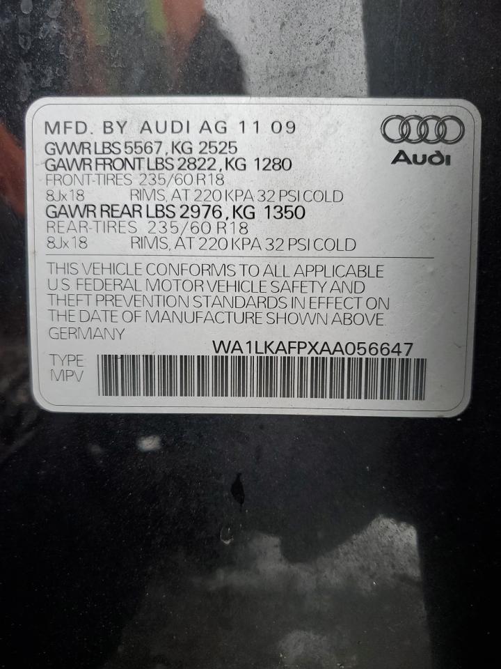 2010 Audi Q5 Premium Plus VIN: WA1LKAFPXAA056647 Lot: 79749054