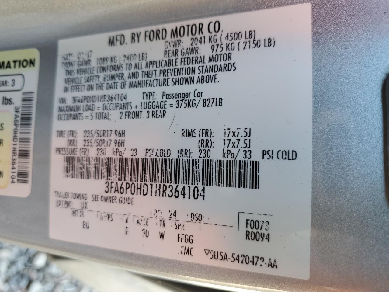 2017 Ford Fusion - Image 14