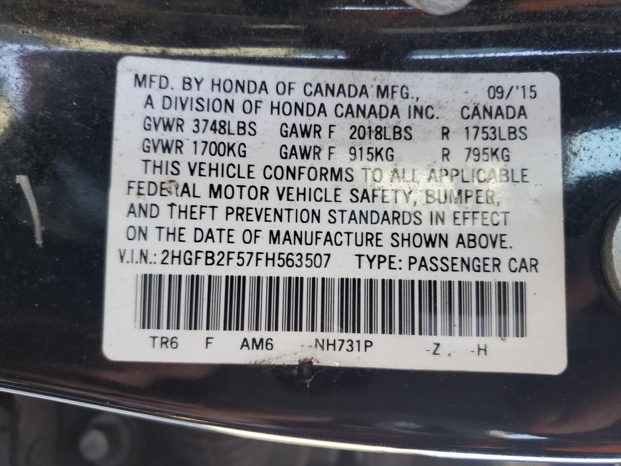 2015 Honda Civic - Image 14