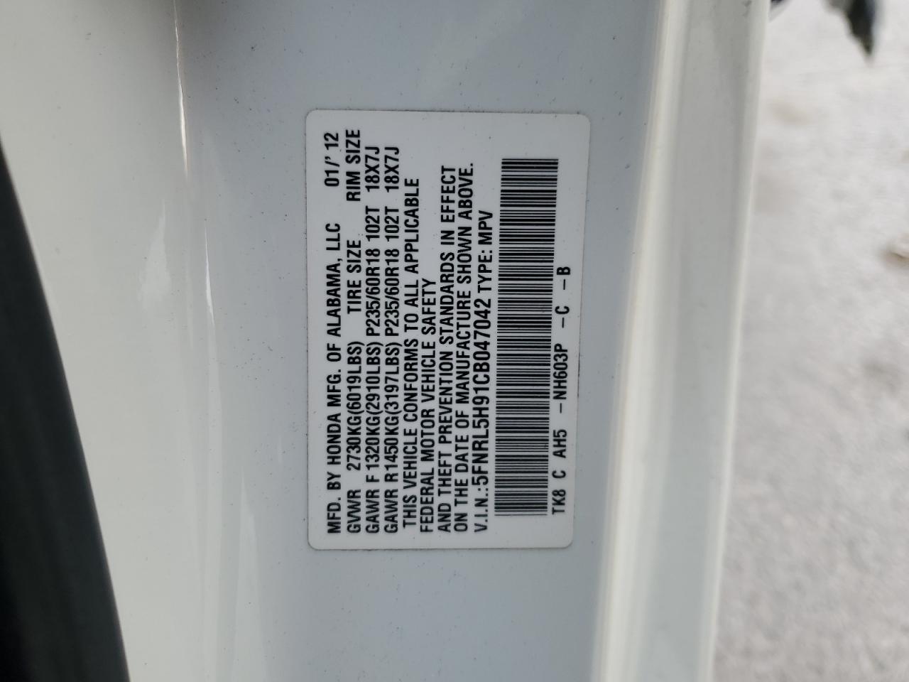 2012 Honda Odyssey - Image 15