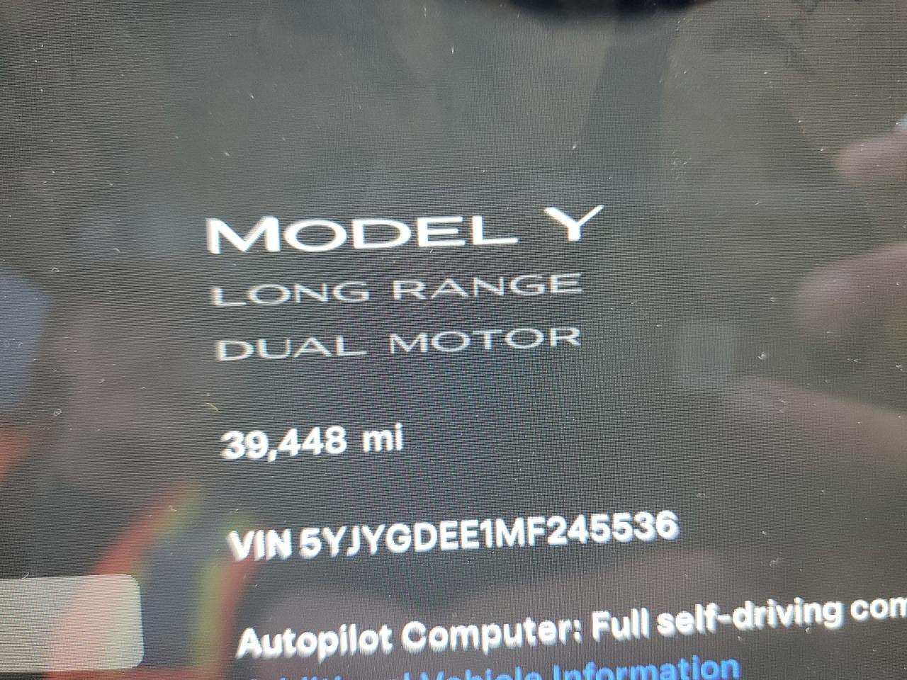 2021 Tesla Model Y VIN: 5YJYGDEE1MF245536 Lot: 78708574