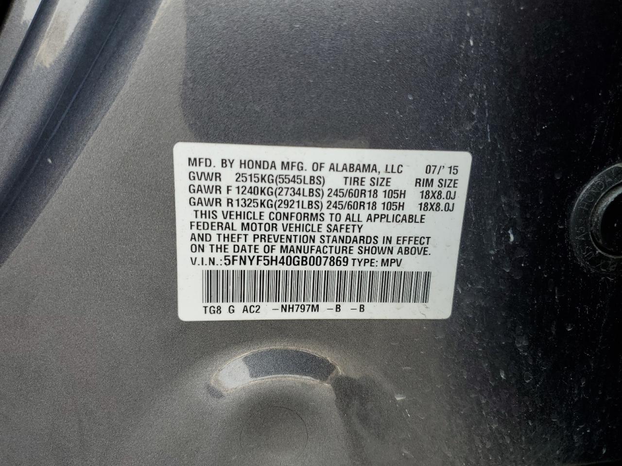 2016 Honda Pilot - Image 13