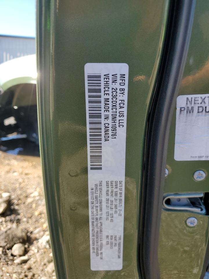 2c3cdxct0nh109761 2C3CDXCT0NH109761 2022 Dodge Charger R/T