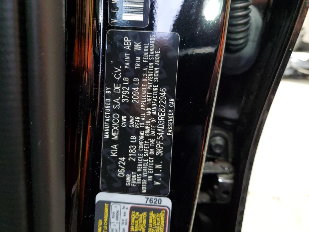 2024 Kia Forte Gt Line VIN: 3KPF54AD3RE822946 Lot: 81395594