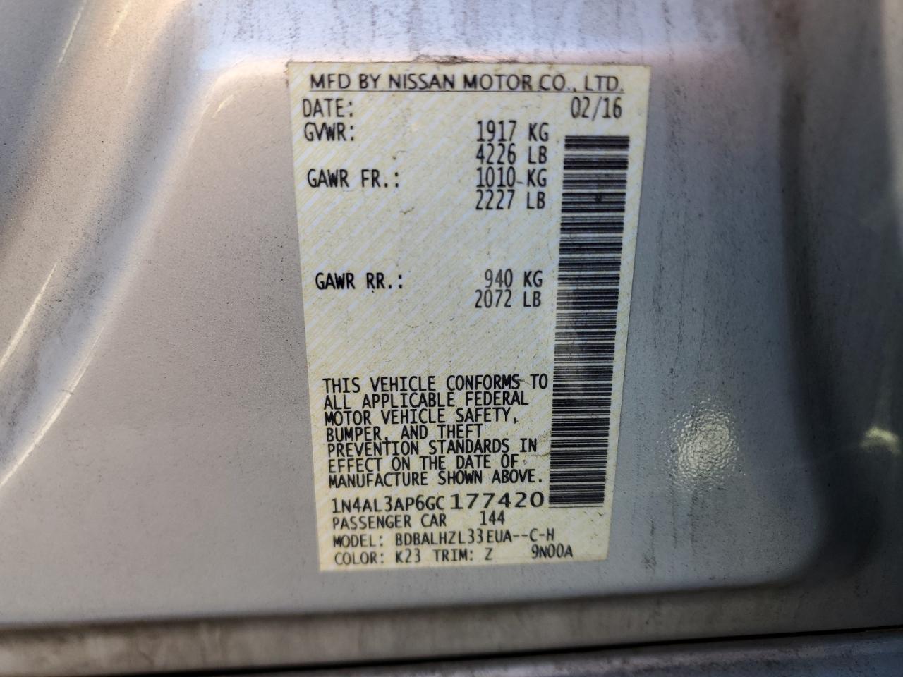 2016 Nissan Altima - Image 12