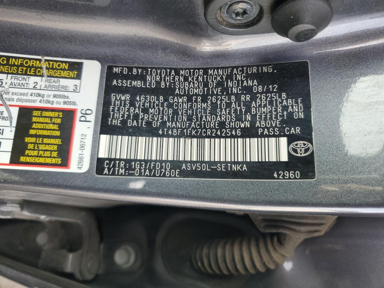 2012 Toyota Camry - Image 12
