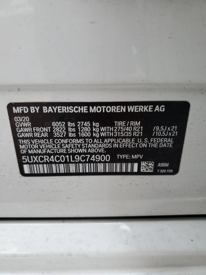 2020 BMW X5 Sdrive 40I VIN: 5UXCR4C01L9C74900 Lot: 80641644