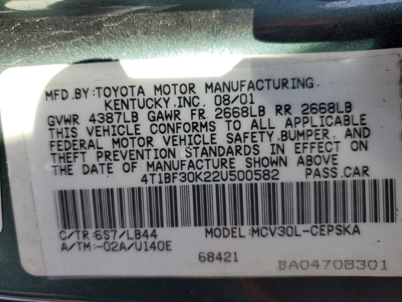 2002 Toyota Camry - Image 12