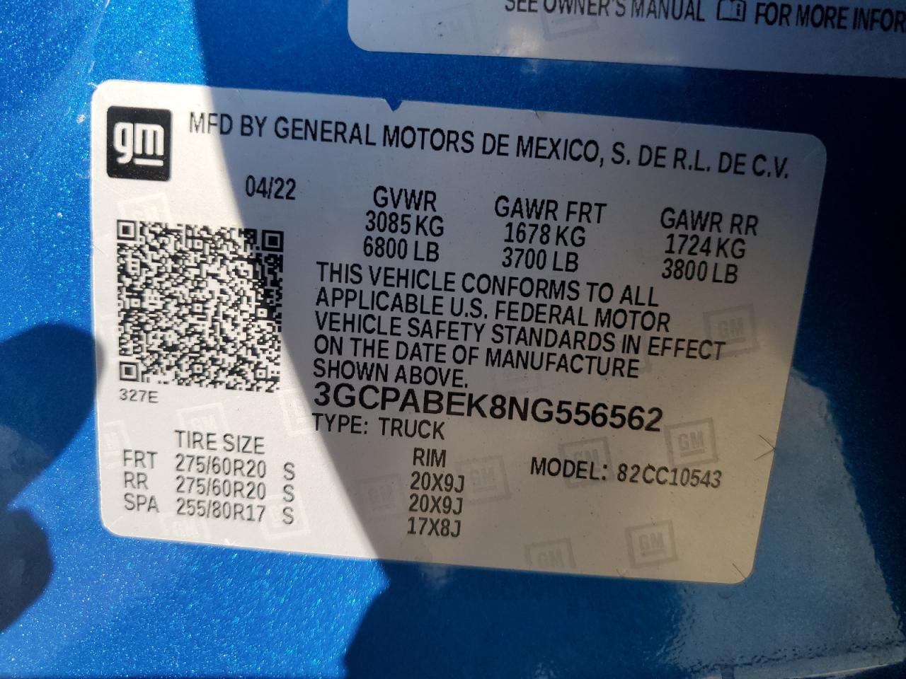 3gcpabek8ng556562 3GCPABEK8NG556562 2022 Chevrolet Silverado C1500 Custom