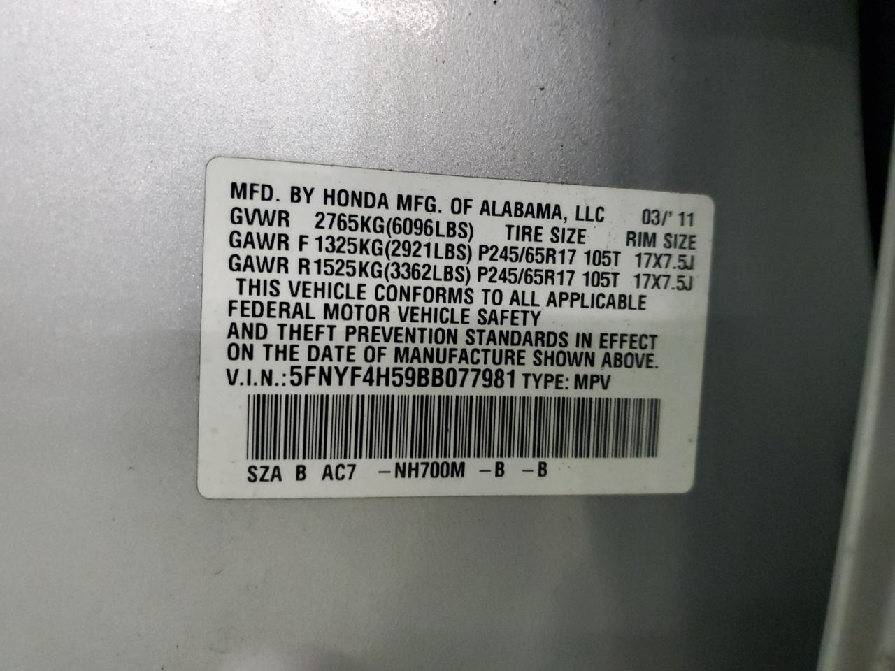 2011 Honda Pilot - Image 13